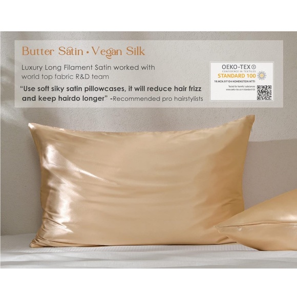 Champagne Satin Pillowcase (2 Pack) - Picture 2 of 5